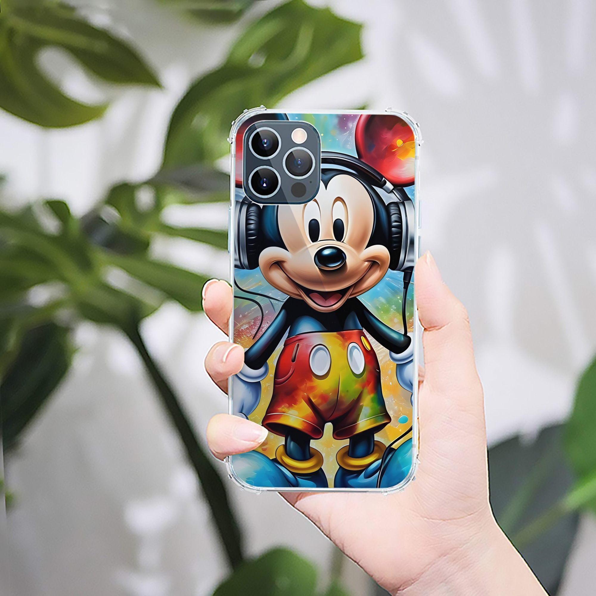 （画像用） ミッキーマウス Mickey Mouse 【iPhone 12シリーズ対応】透明スマホケース（クリアソフトケース）